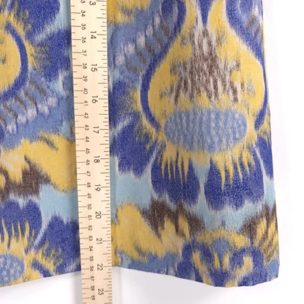 TORY BURCH‎ SILK Blend Pleated Skirt A-Line Abstract Print Size 8